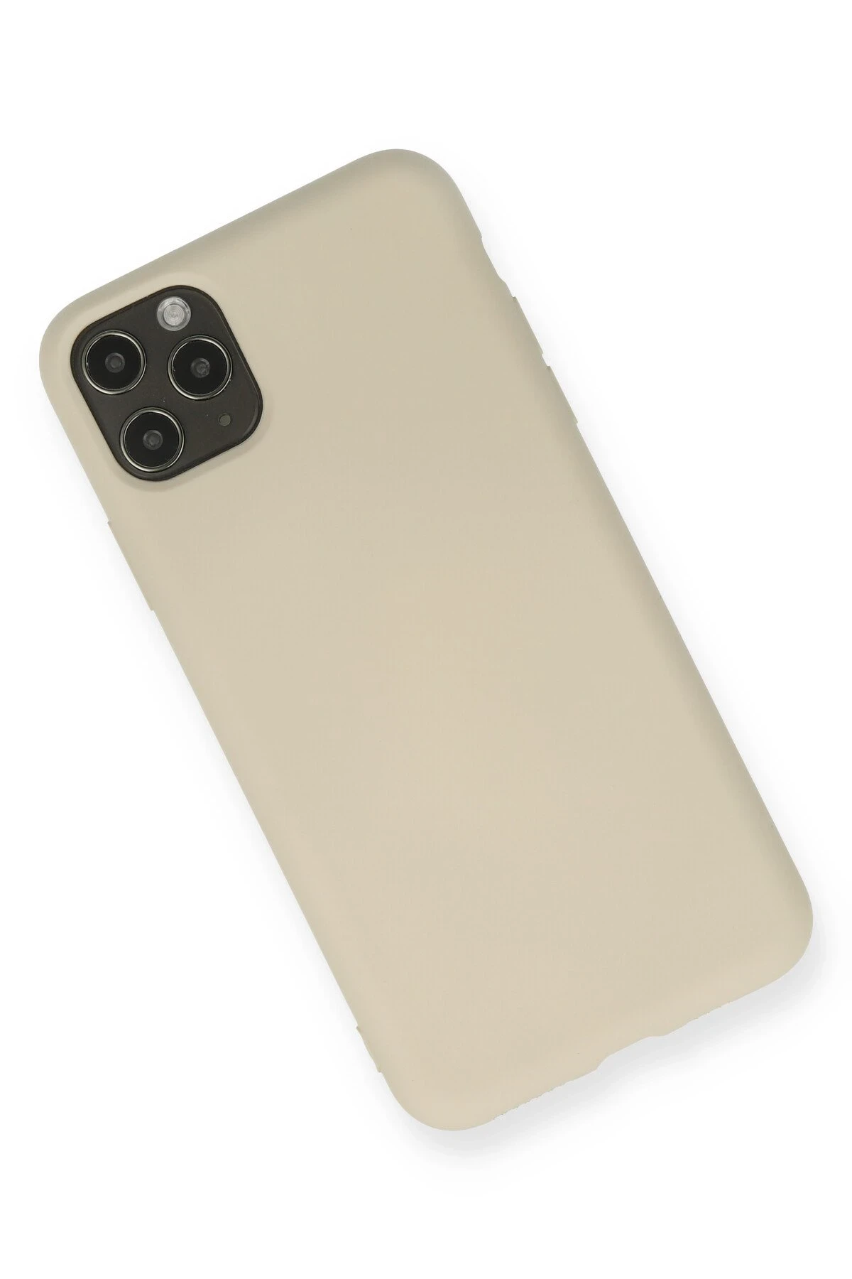 Newface iPhone 11 Pro Max Kılıf Nano içi Kadife Silikon - Bej