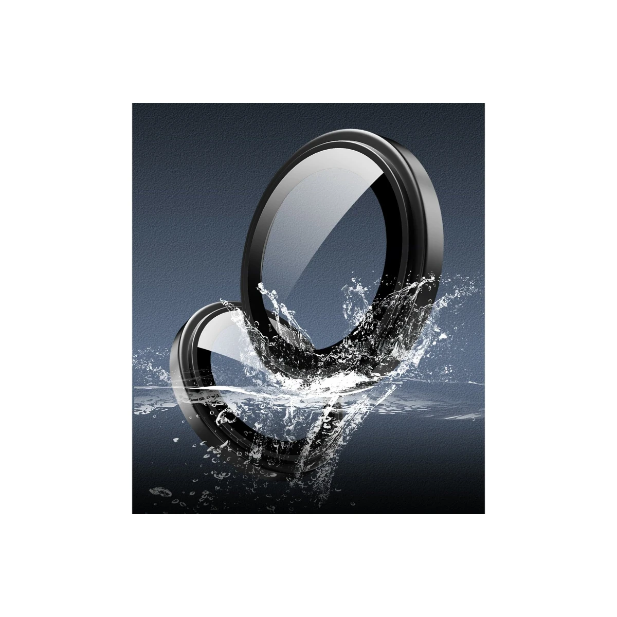 URR Apple iPhone 16 Titanium Alloy AR Kamera Lens Koruyucu - Mavi