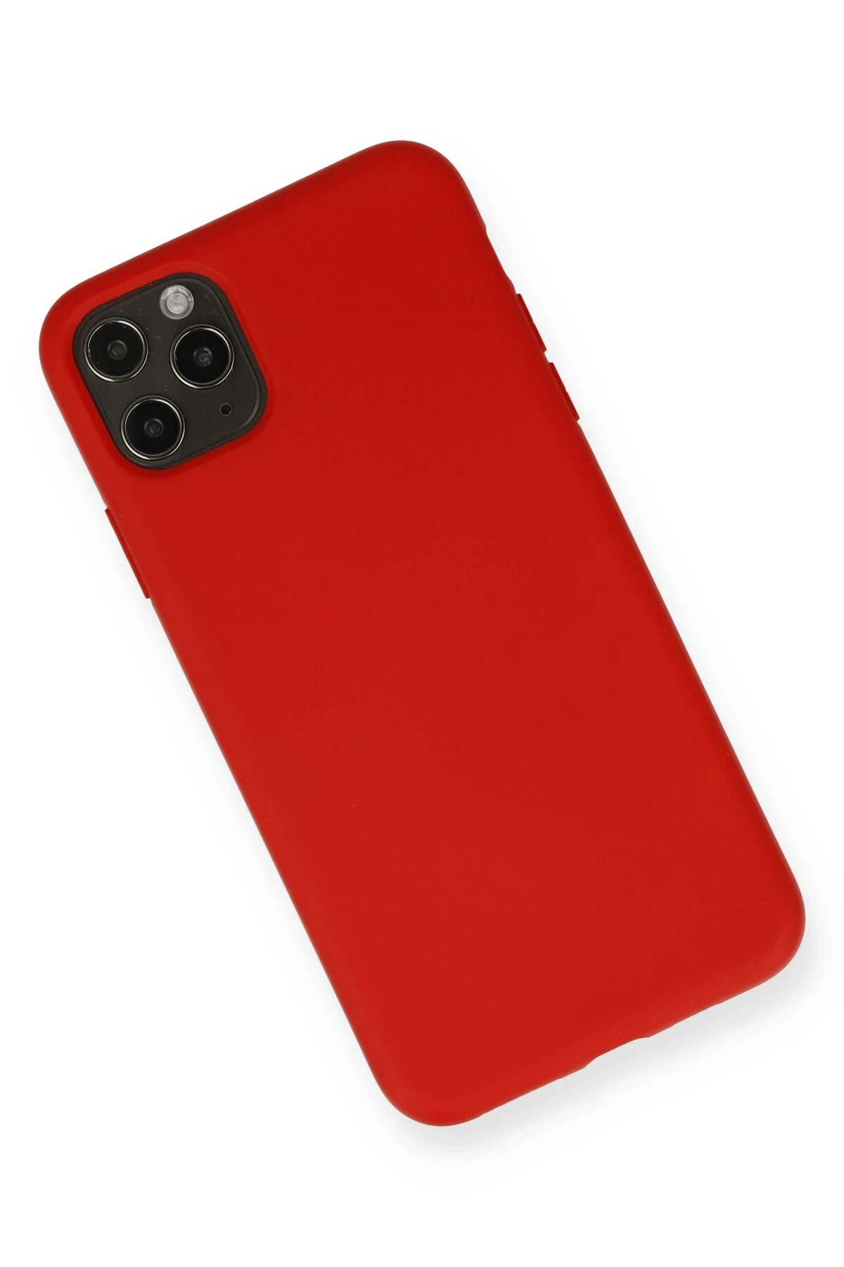 Newface iPhone 11 Pro Max Kılıf Nano içi Kadife Silikon - Kırmızı