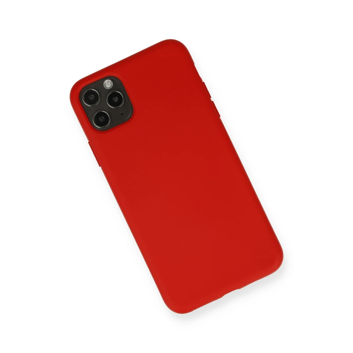 Apple iPhone 11 Pro Max Kılıf Nano içi Kadife Silikon - Kırmızı
