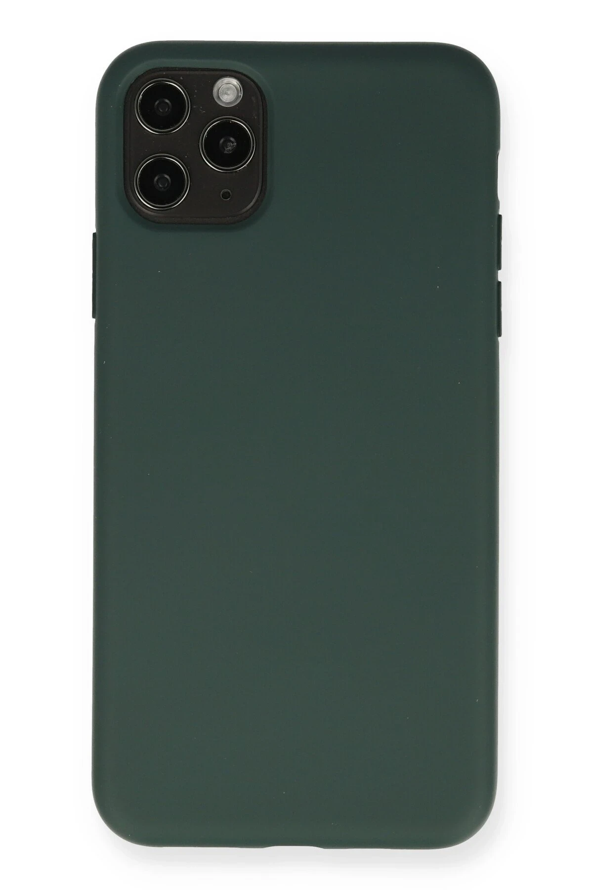 Newface iPhone 11 Pro Max Kılıf Nano içi Kadife Silikon - Koyu Yeşil