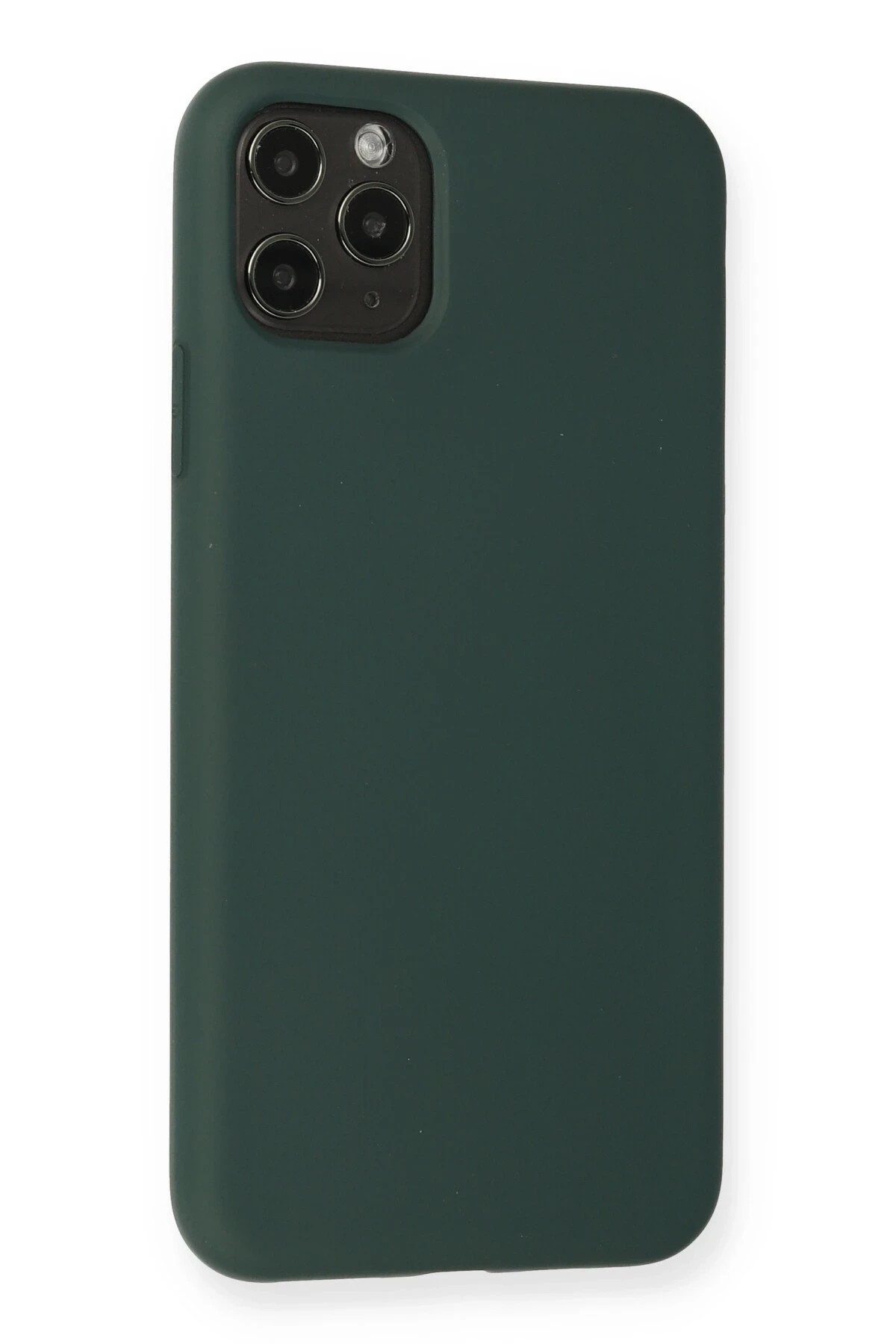 Newface iPhone 11 Pro Max Kılıf Nano içi Kadife Silikon - Koyu Yeşil