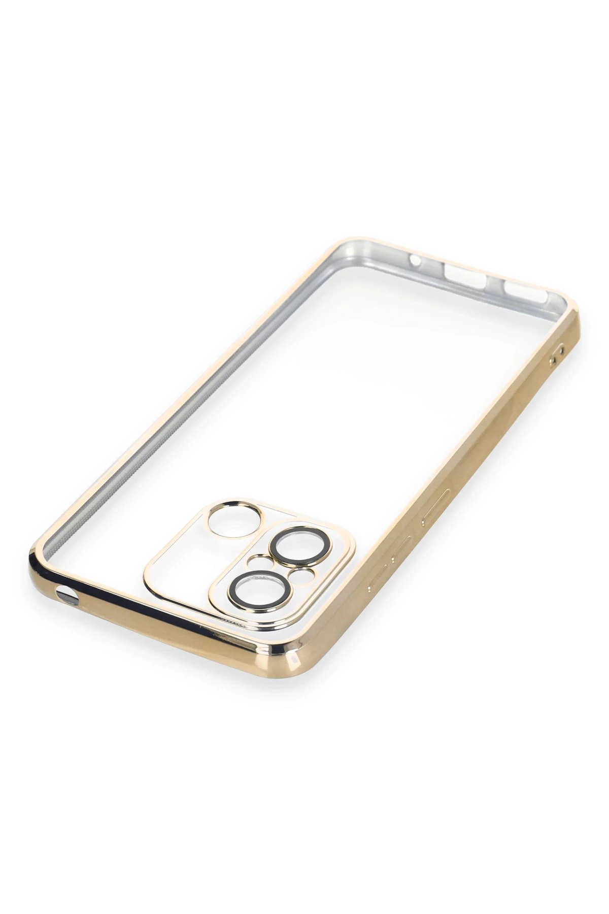 Newface Xiaomi Redmi 12C Kılıf Razer Lensli Silikon - Gold