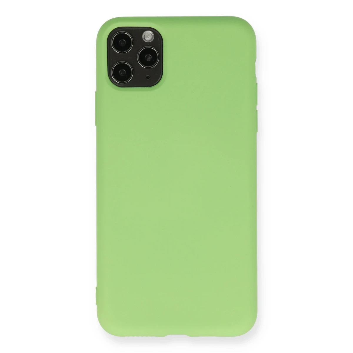 Newface Apple iPhone 11 Pro Max Kılıf Nano içi Kadife Silikon - Yeşil