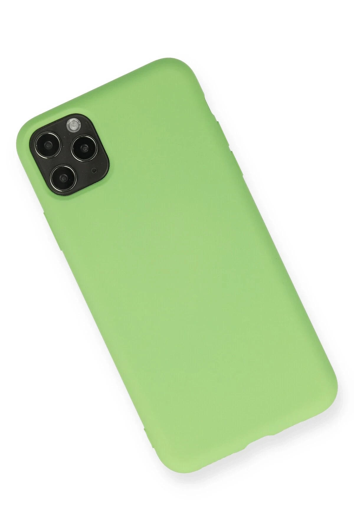Newface iPhone 11 Pro Max Kılıf Nano içi Kadife Silikon - Yeşil