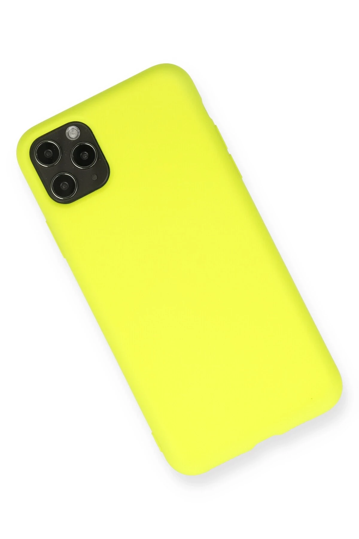 Newface iPhone 11 Pro Max Kılıf Nano içi Kadife Silikon - Sarı