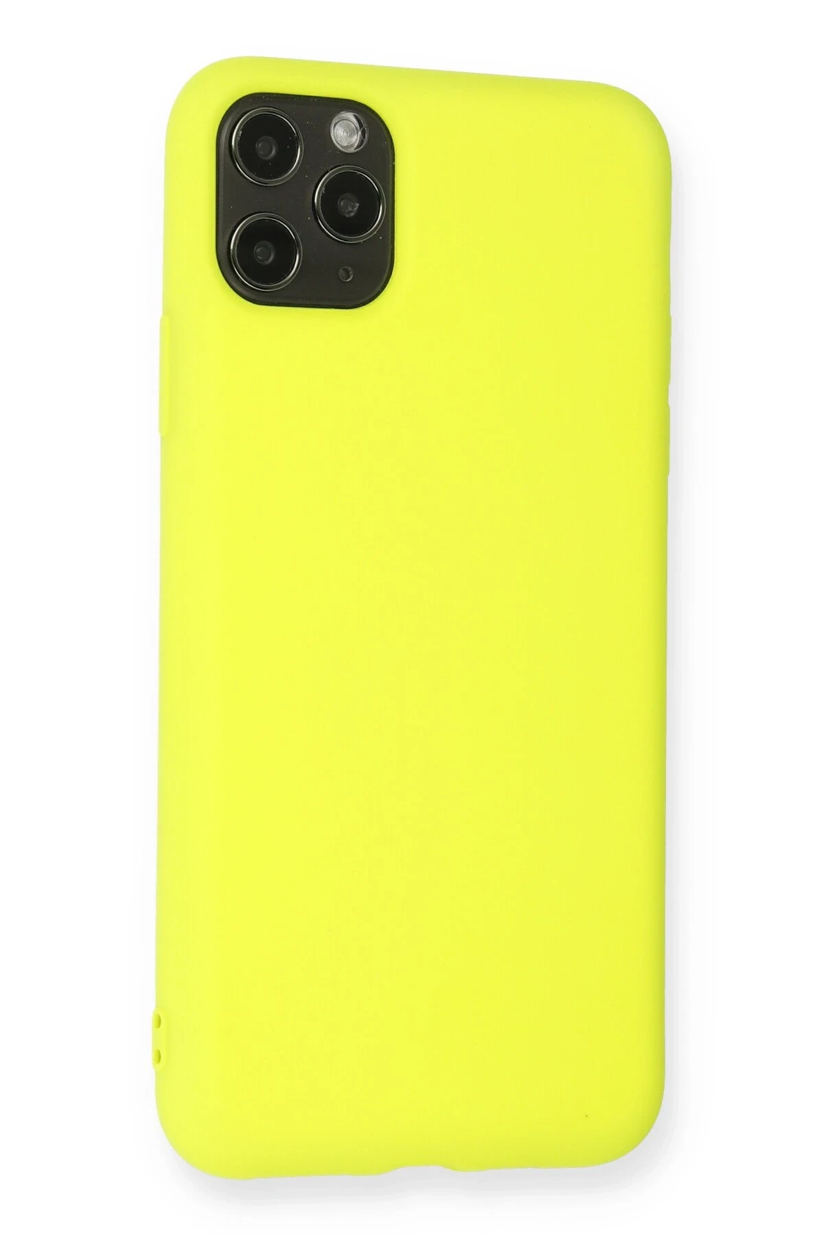 Newface iPhone 11 Pro Max Kılıf Nano içi Kadife Silikon - Sarı