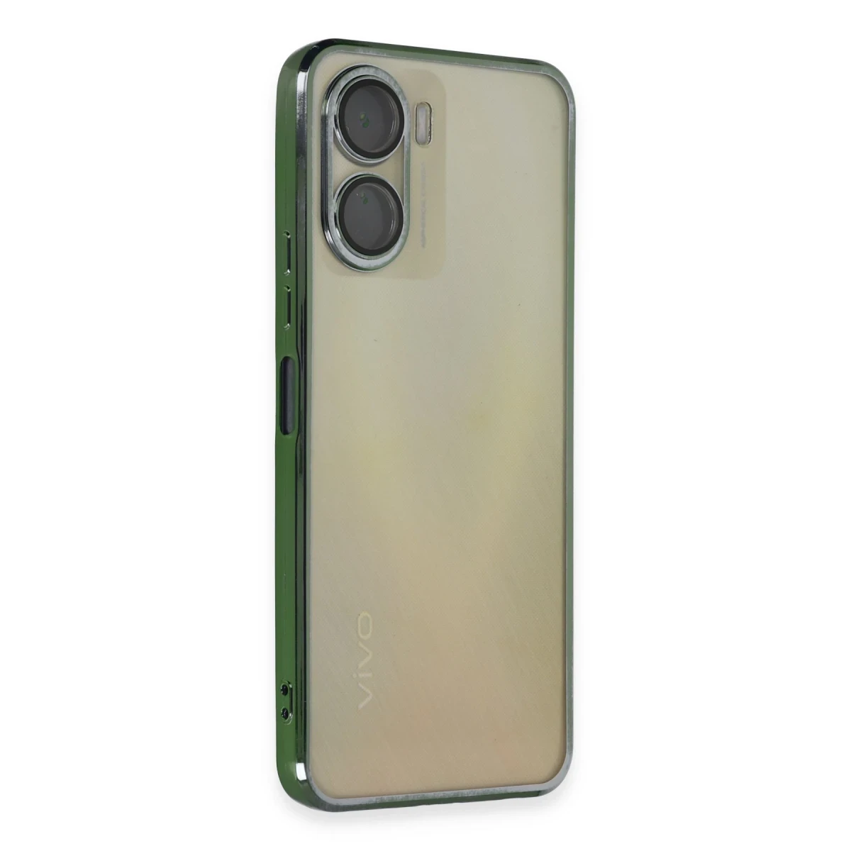 Newface Vivo Y16 Kılıf Razer Lensli Silikon - Yeşil