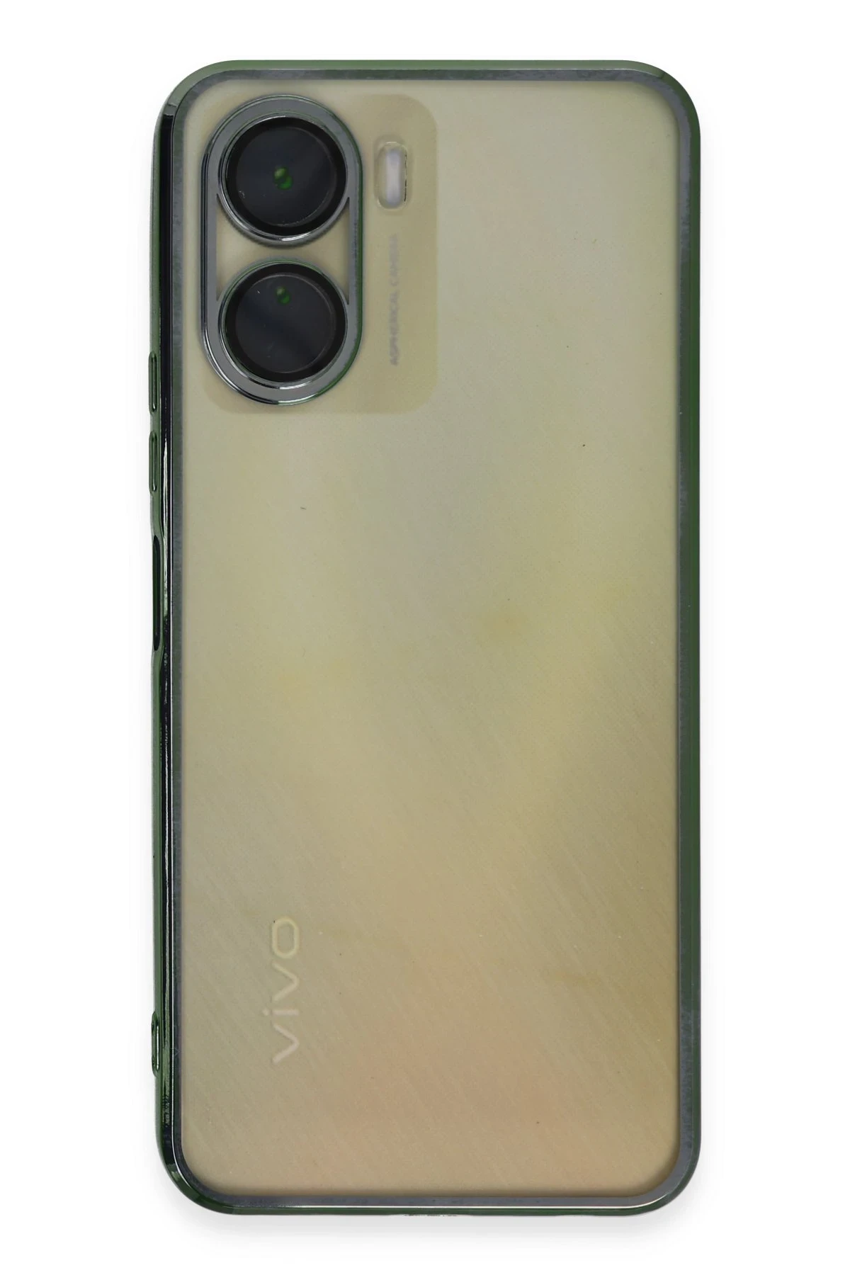 Newface Vivo Y16 Kılıf Razer Lensli Silikon - Yeşil