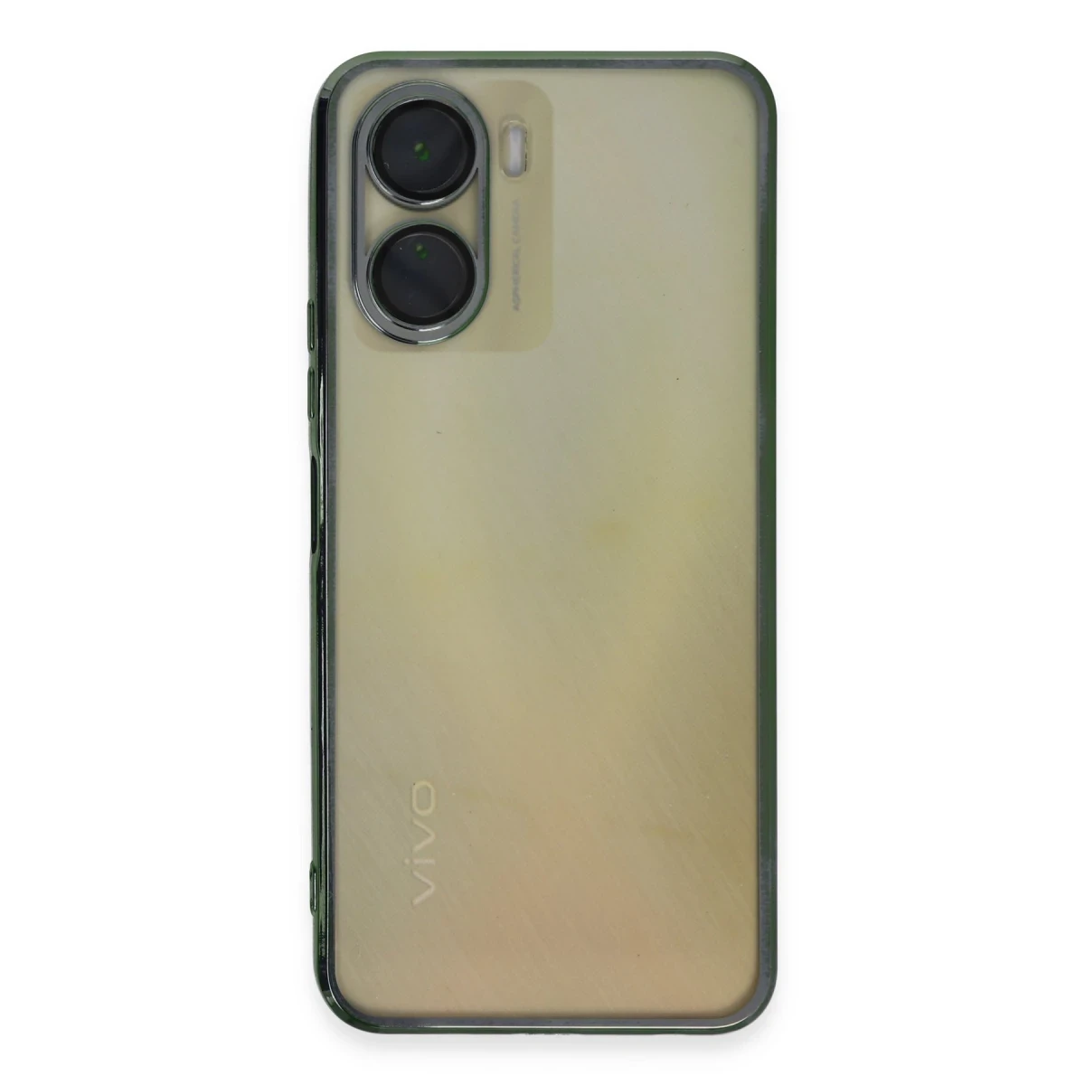 Vivo Y16 Kılıf Razer Lensli Silikon - Yeşil