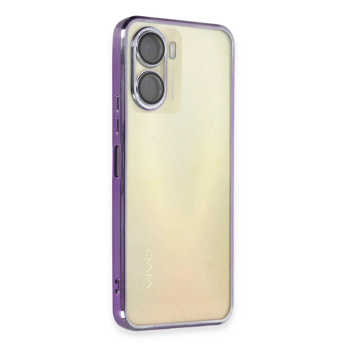 Newface Vivo Y16 Kılıf Razer Lensli Silikon - Mor
