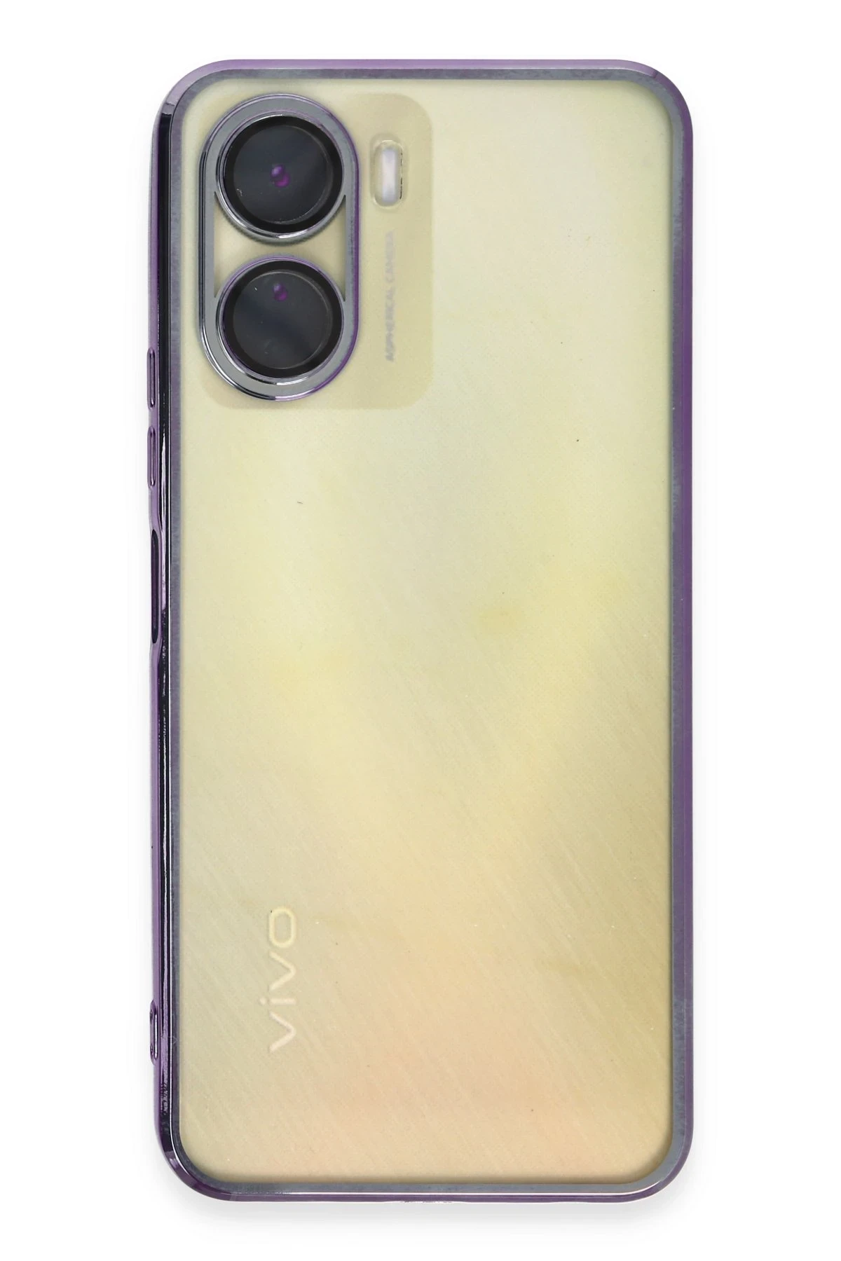 Newface Vivo Y16 Kılıf Razer Lensli Silikon - Mor