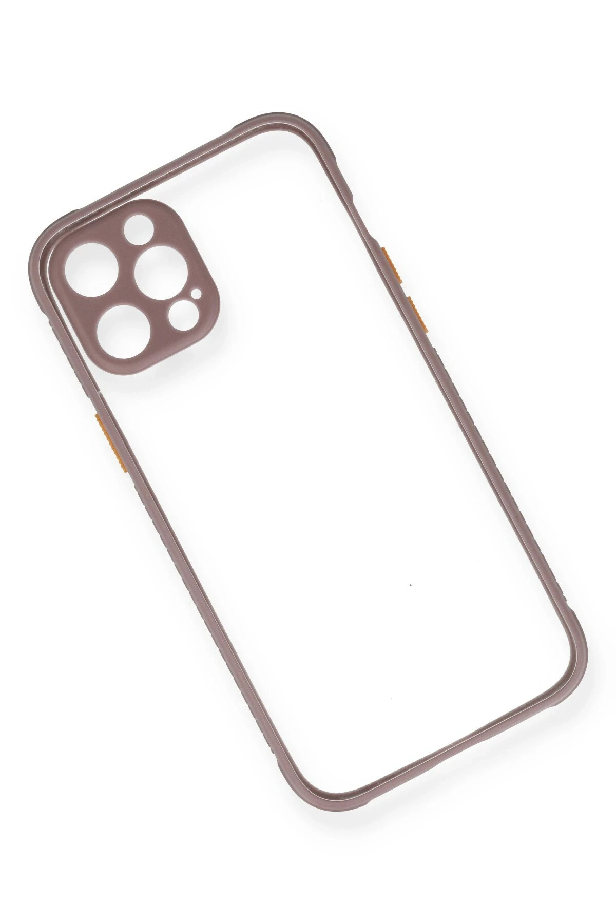 Newface iPhone 12 Pro Max Kılıf Miami Şeffaf Silikon - Açık Mor