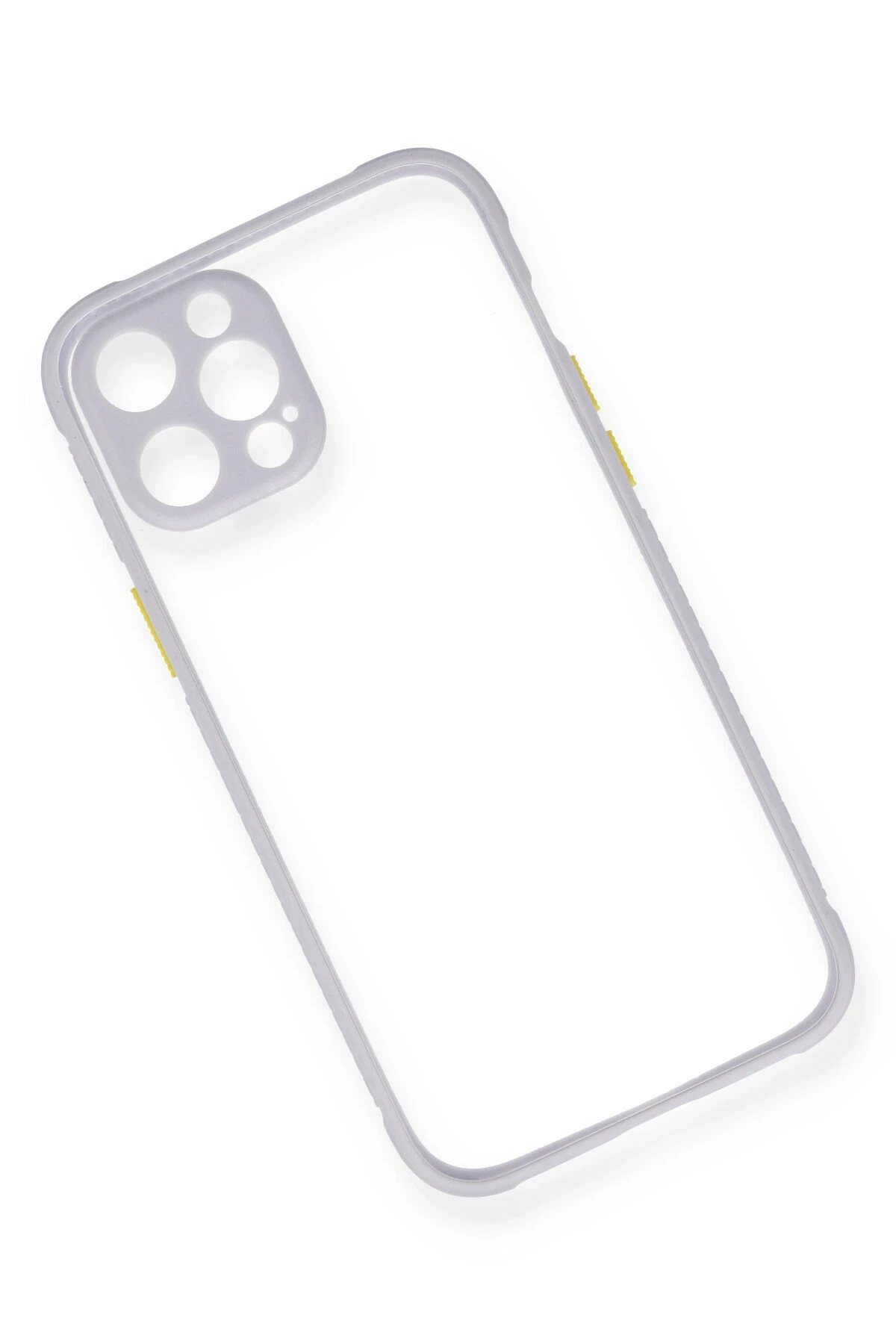 Newface iPhone 12 Pro Max Kılıf Miami Şeffaf Silikon - Lila