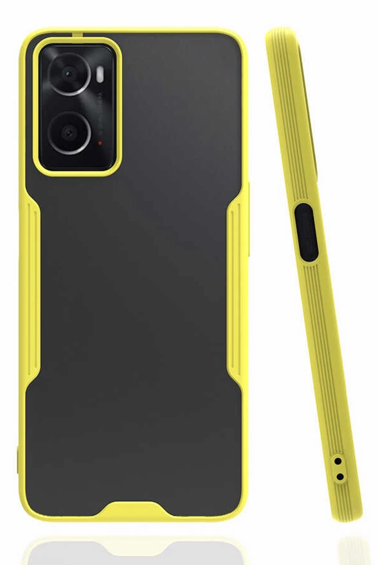 Newface Oppo A96 Kılıf Platin Silikon - Sarı