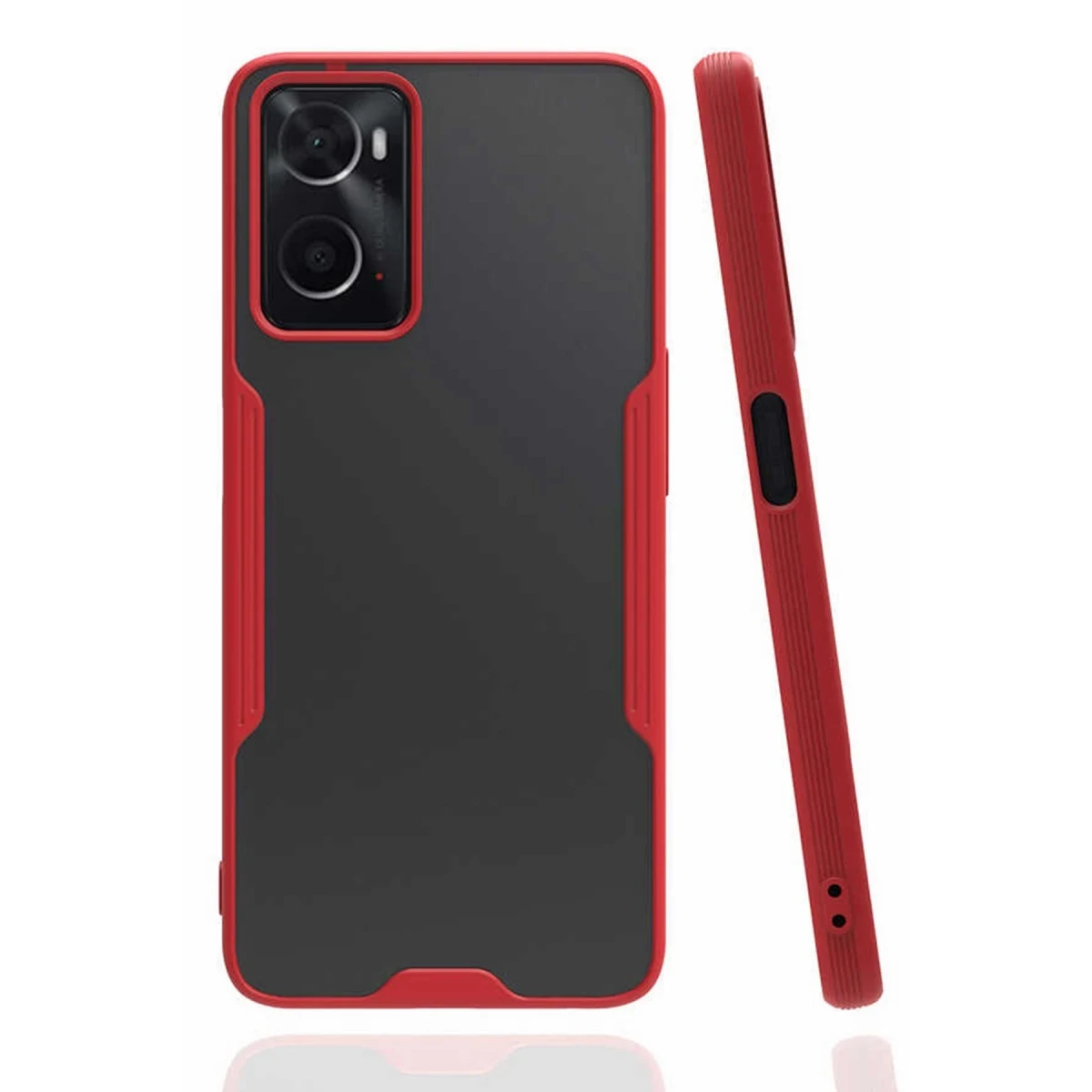 Newface Oppo A96 Kılıf Platin Silikon - Kırmızı