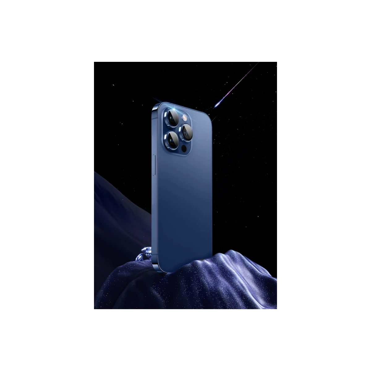 URR Apple iPhone 16 Pro Max Sapphire PVDSS Kamera Lens Koruyucu - Gümüş