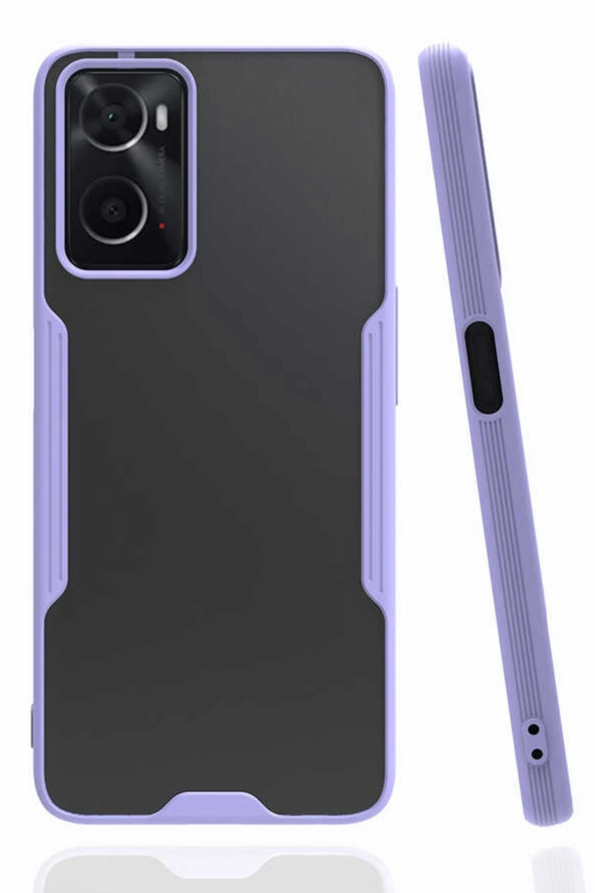 Newface Oppo A96 Kılıf Platin Silikon - Lila