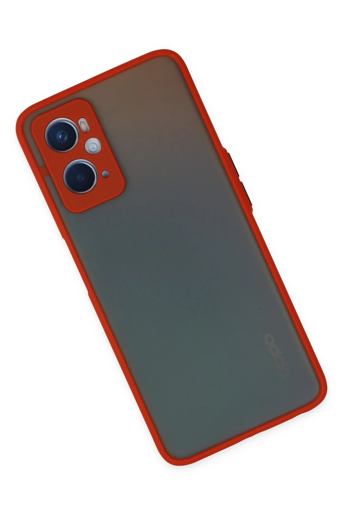 Newface Oppo A96 Kılıf Montreal Silikon Kapak - Kırmızı