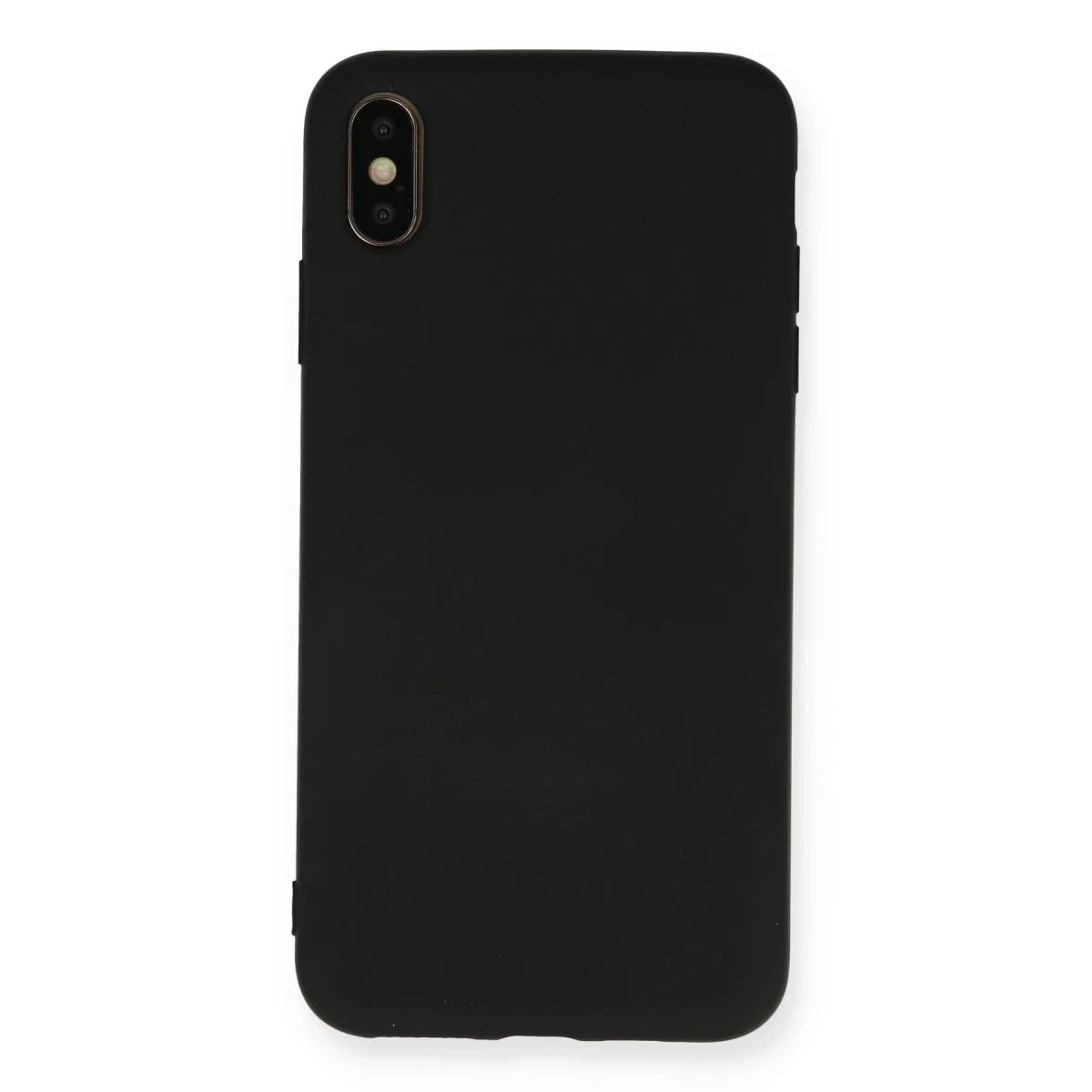 Newface Apple iPhone X Kılıf Nano içi Kadife Silikon - Siyah