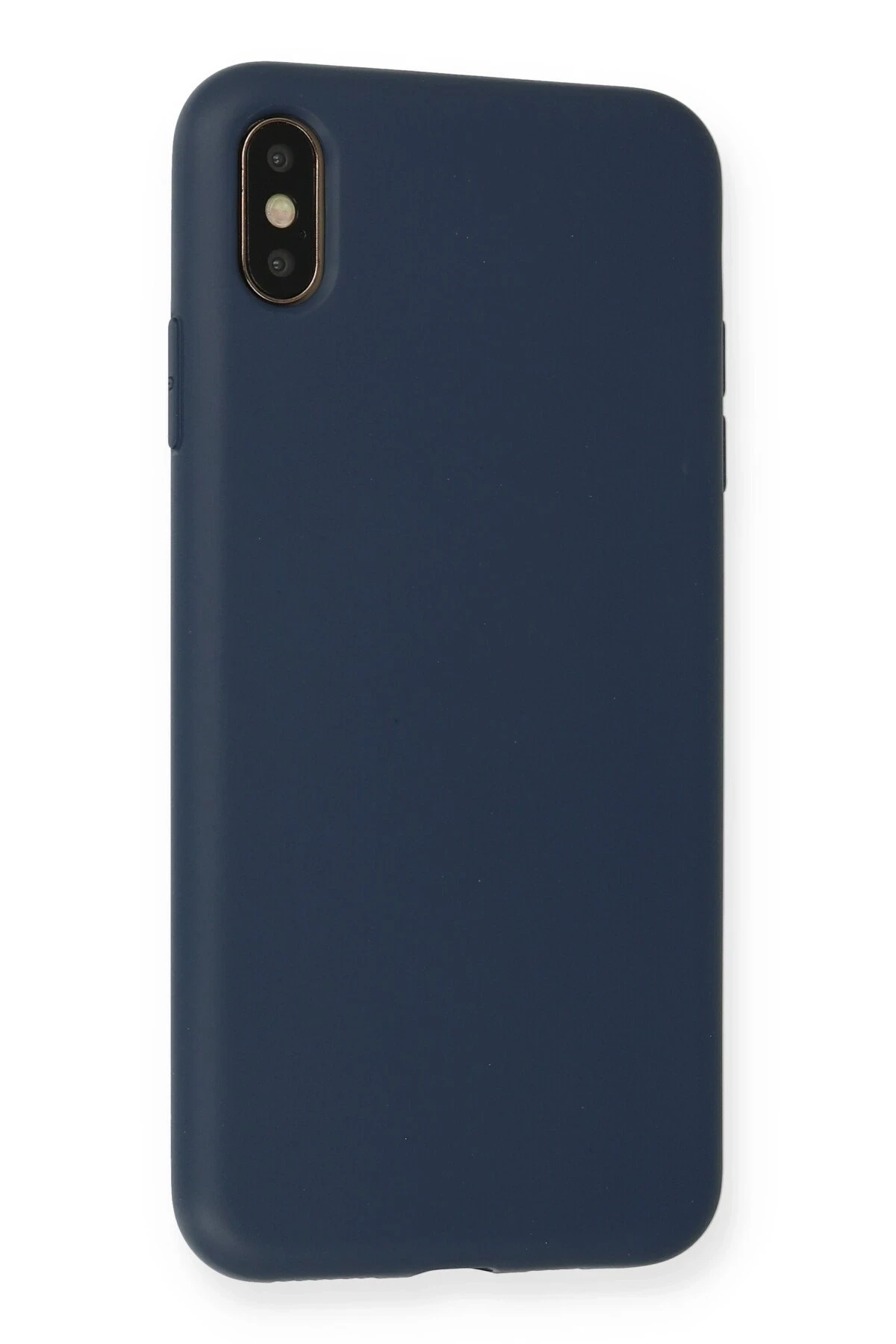 Newface iPhone XS Max Kılıf Nano içi Kadife Silikon - Lacivert
