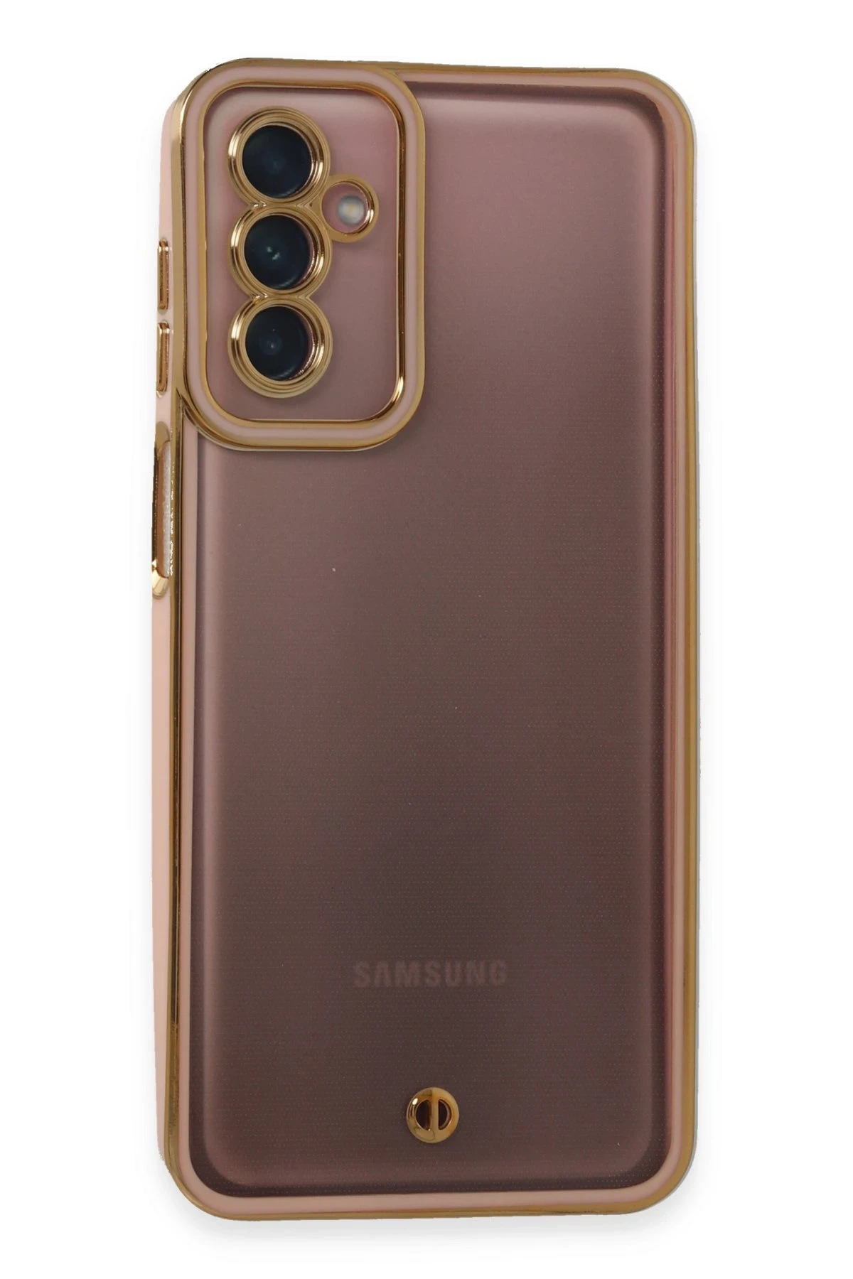 Newface Samsung Galaxy M23 Kılıf Liva Lens Silikon - Pudra