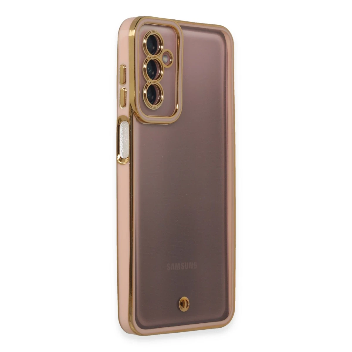 Samsung Galaxy M23 Kılıf Liva Lens Silikon - Pudra
