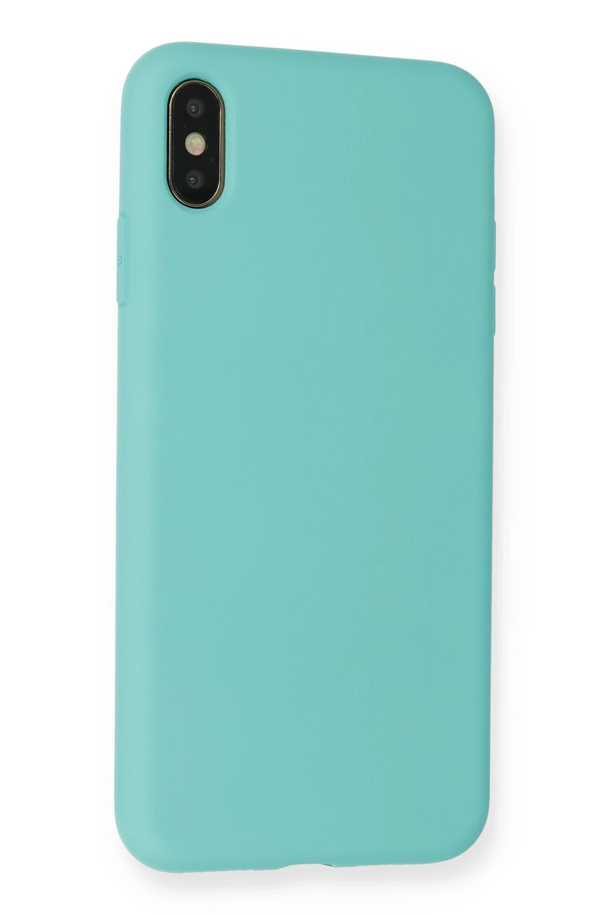 Newface iPhone XS Max Kılıf Nano içi Kadife Silikon - Turkuaz