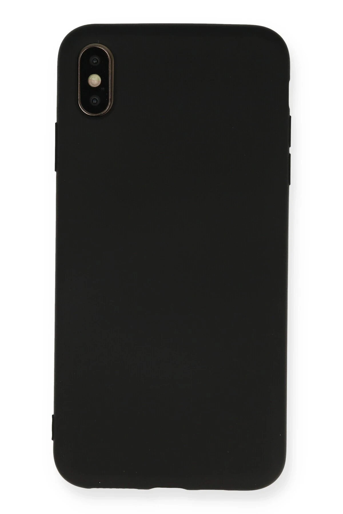 Newface iPhone XS Max Kılıf Nano içi Kadife Silikon - Siyah