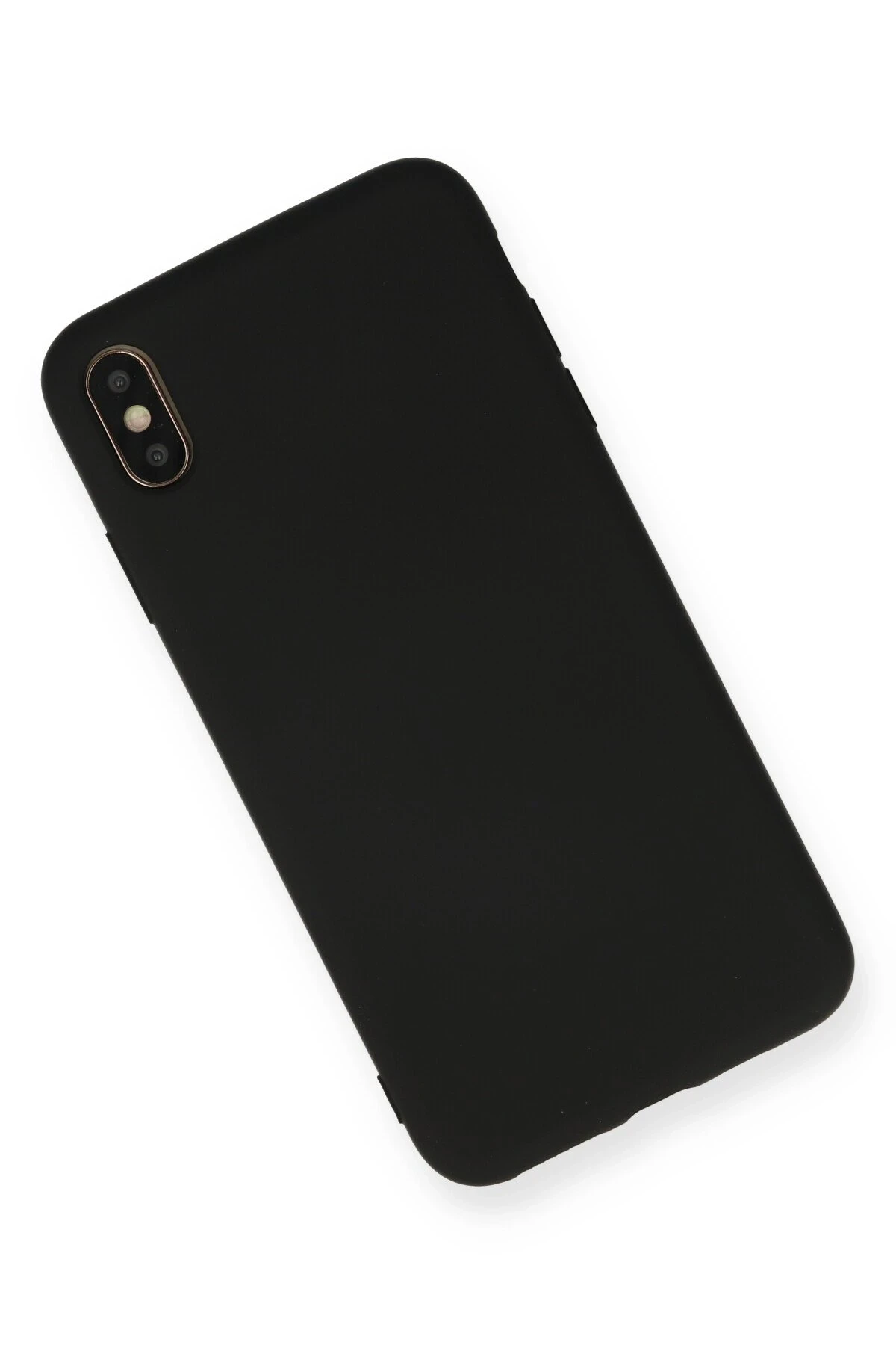 Newface iPhone XS Max Kılıf Nano içi Kadife Silikon - Siyah