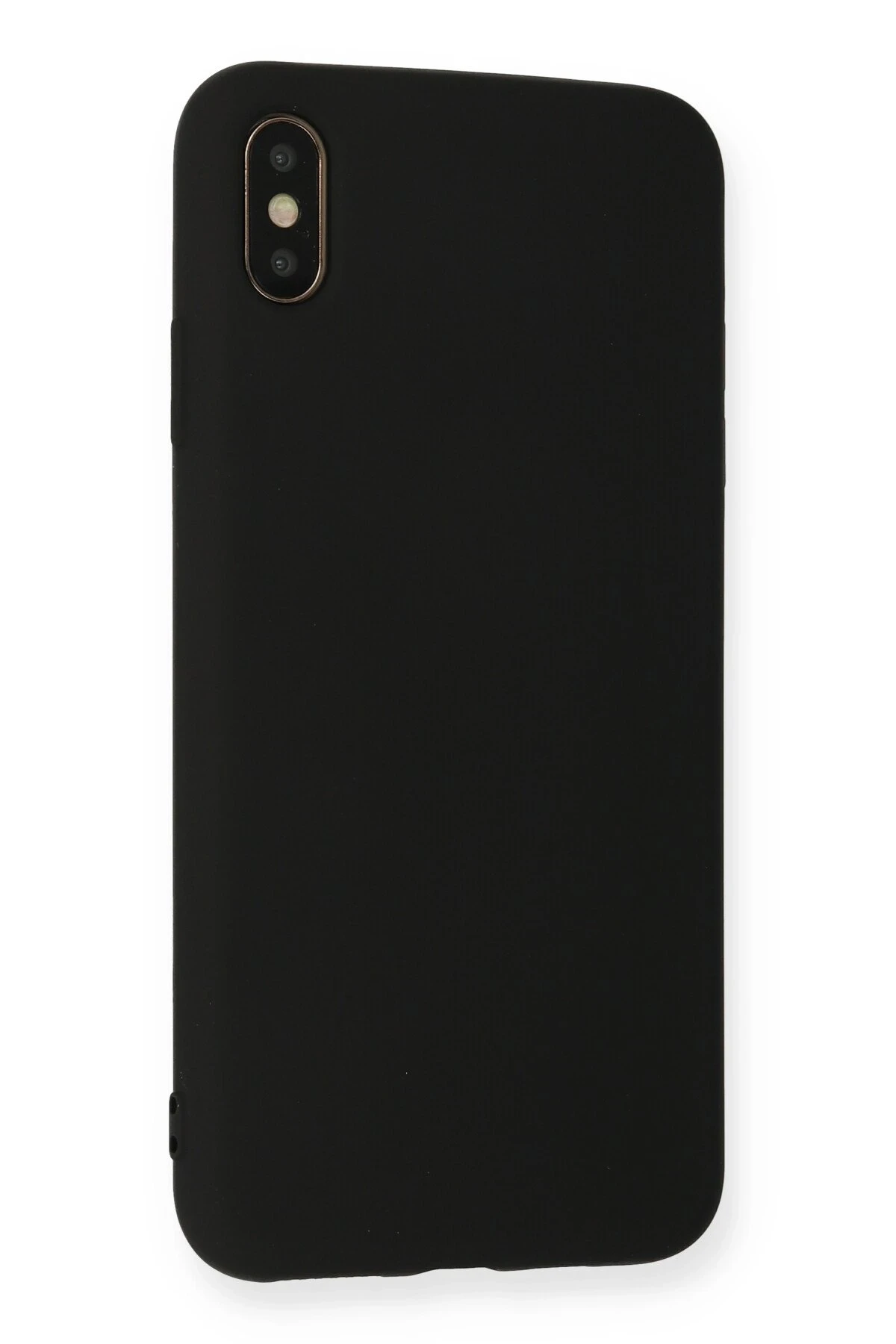 Newface iPhone XS Max Kılıf Nano içi Kadife Silikon - Siyah