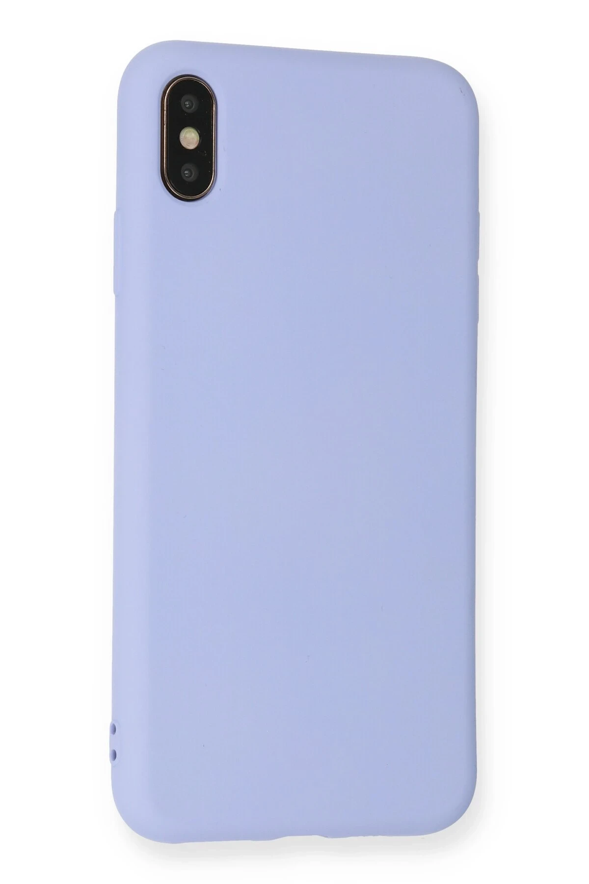 Newface iPhone XS Max Kılıf Nano içi Kadife Silikon - Lila