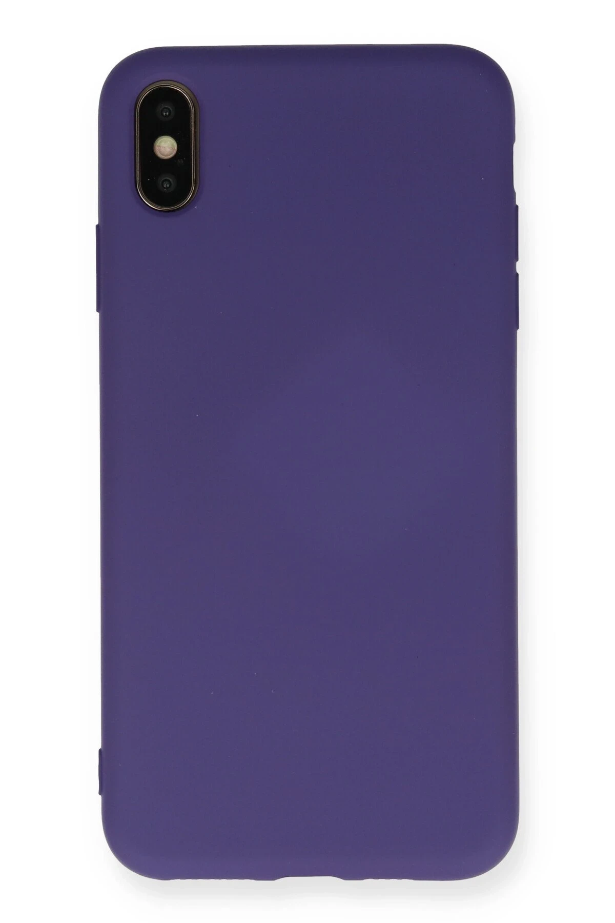 Newface iPhone XS Max Kılıf Nano içi Kadife Silikon - Mor