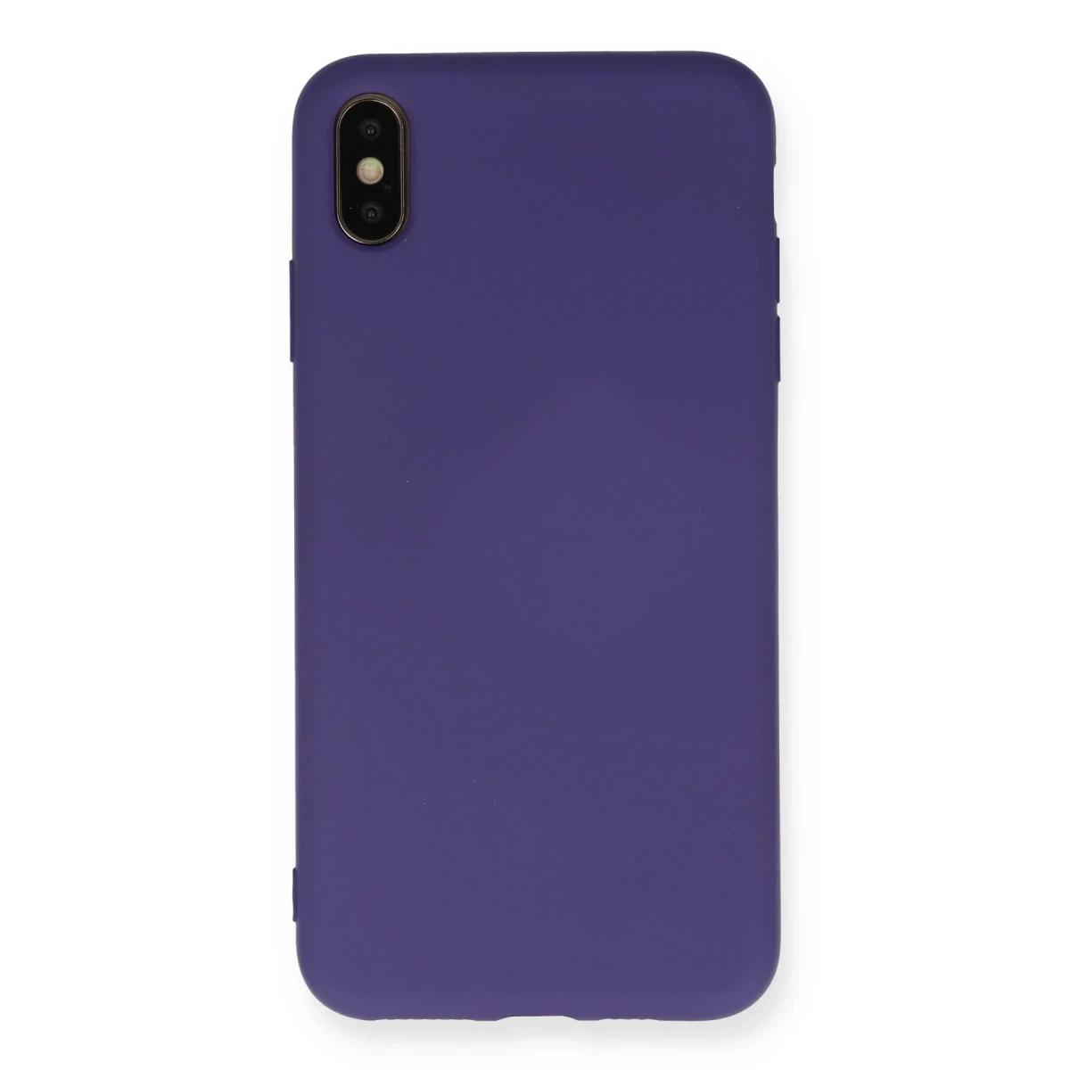 Newface Apple iPhone XS Max Kılıf Nano içi Kadife Silikon - Mor