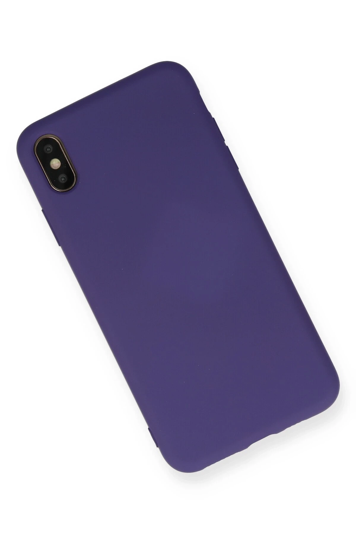Newface iPhone XS Max Kılıf Nano içi Kadife Silikon - Mor
