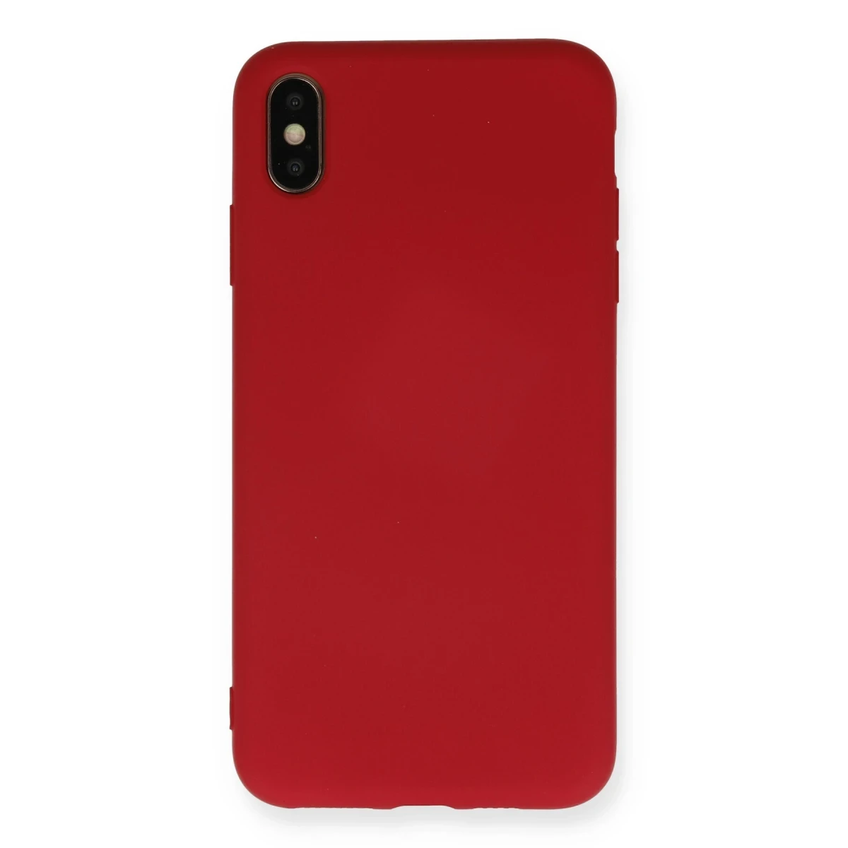 Newface Apple iPhone XS Max Kılıf Nano içi Kadife Silikon - Kırmızı
