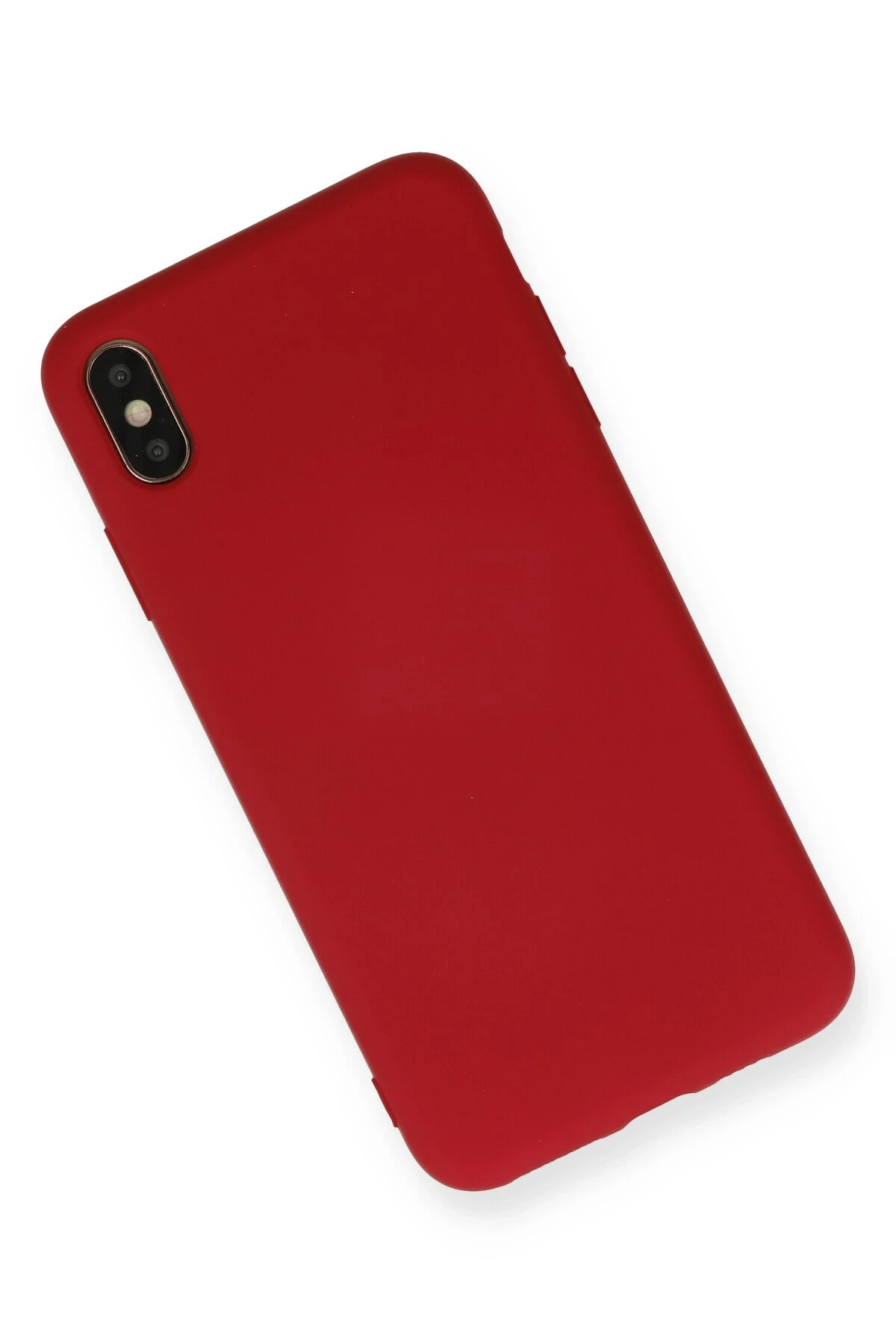 Newface iPhone XS Max Kılıf Nano içi Kadife Silikon - Kırmızı