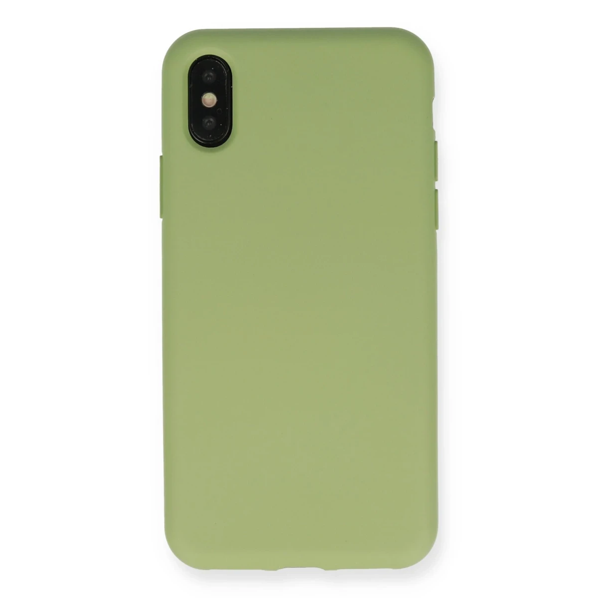 Newface Apple iPhone XS Max Kılıf Nano içi Kadife Silikon - Yeşil