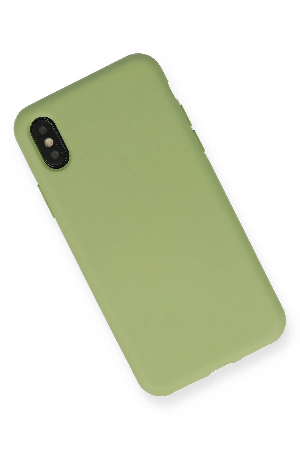 Newface iPhone XS Max Kılıf Nano içi Kadife Silikon - Yeşil