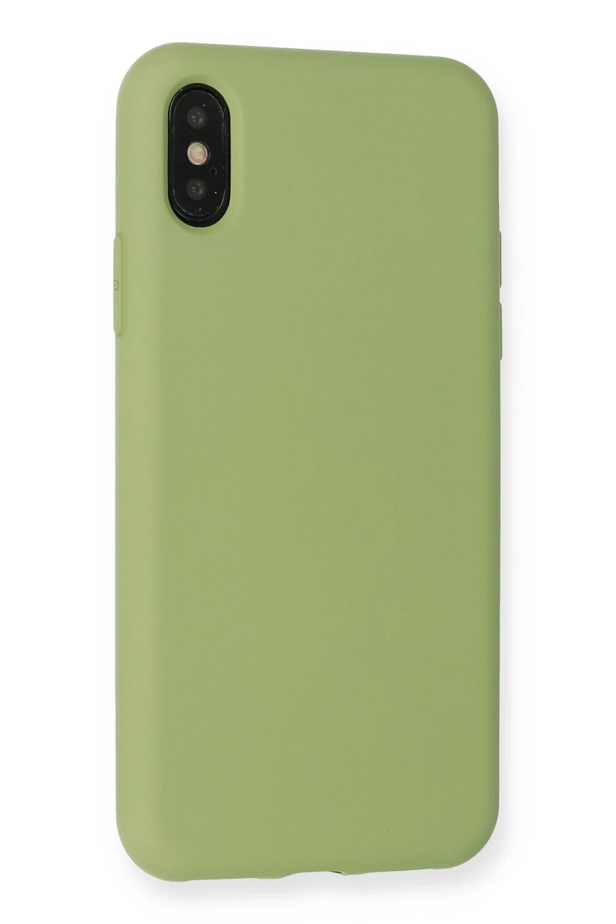 Newface iPhone XS Max Kılıf Nano içi Kadife Silikon - Yeşil