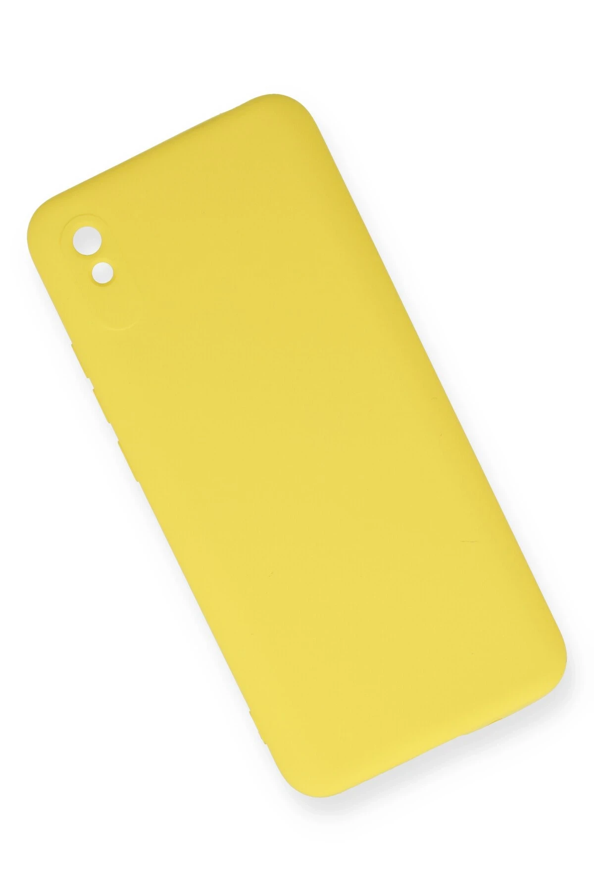 Newface Xiaomi Redmi 9A Kılıf Nano içi Kadife Silikon - Sarı
