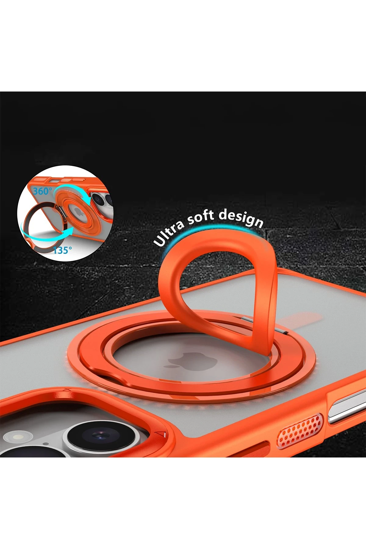 Joko iPhone 16 Banza Magsafe Standlı Kapak - Derin Mor