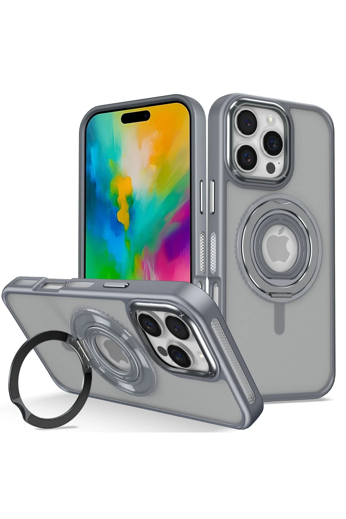 Joko iPhone 16 Pro Max Banza Magsafe Standlı Kapak - Titan Gri