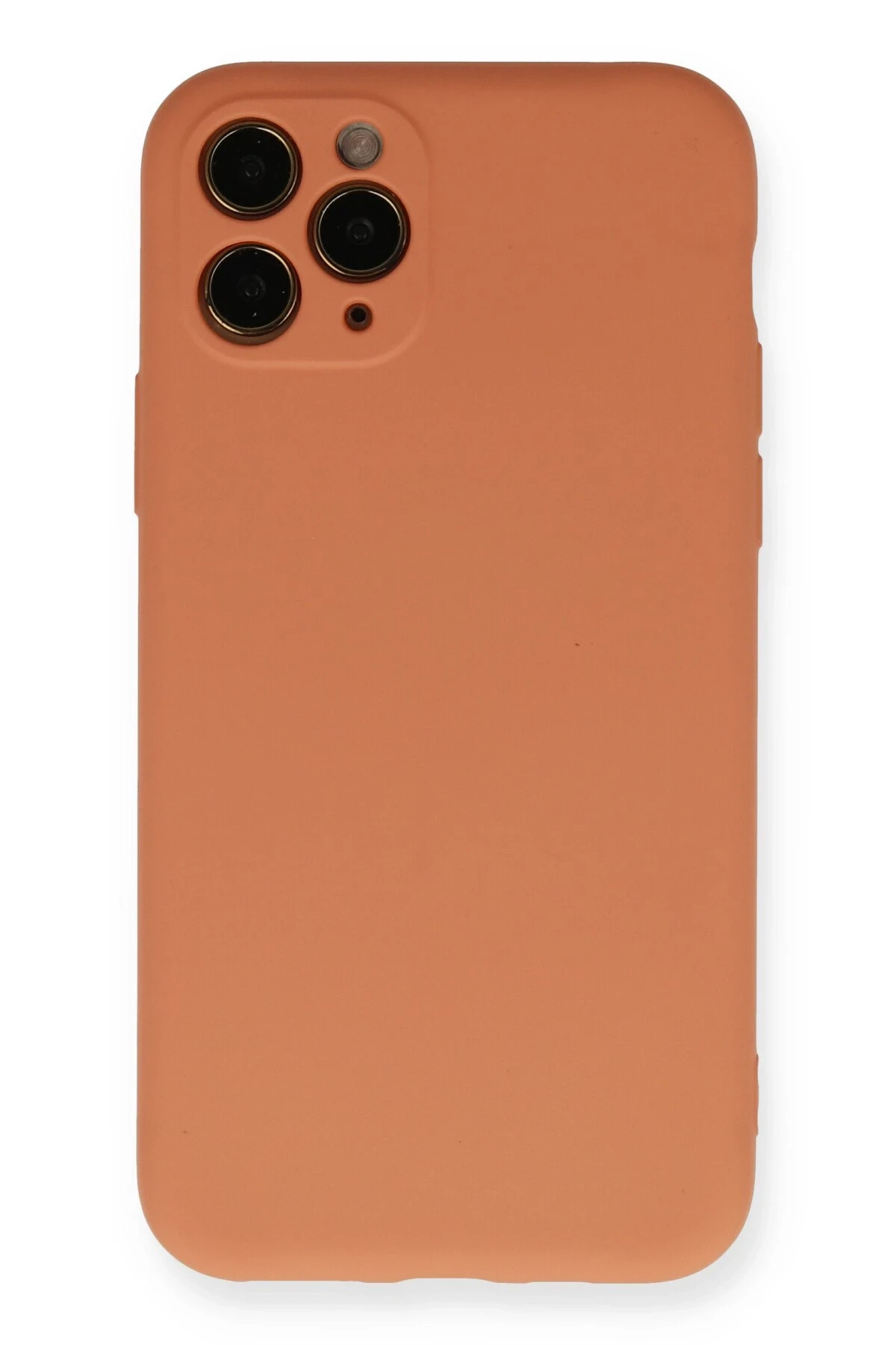 Newface iPhone 11 Pro Kılıf Nano içi Kadife Silikon - Mat Turuncu