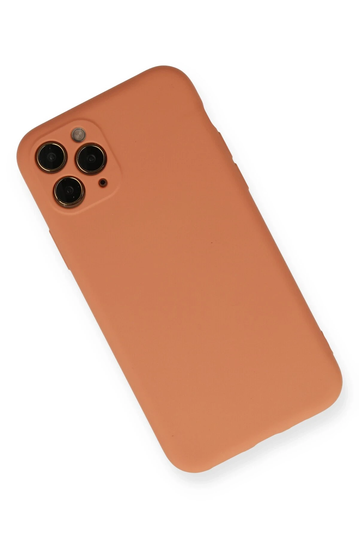 Newface iPhone 11 Pro Kılıf Nano içi Kadife Silikon - Mat Turuncu