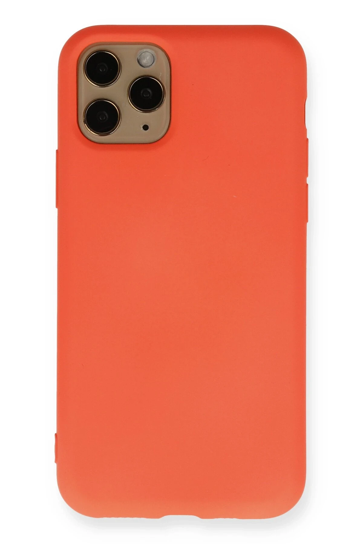 Newface iPhone 11 Pro Kılıf Nano içi Kadife Silikon - Turuncu