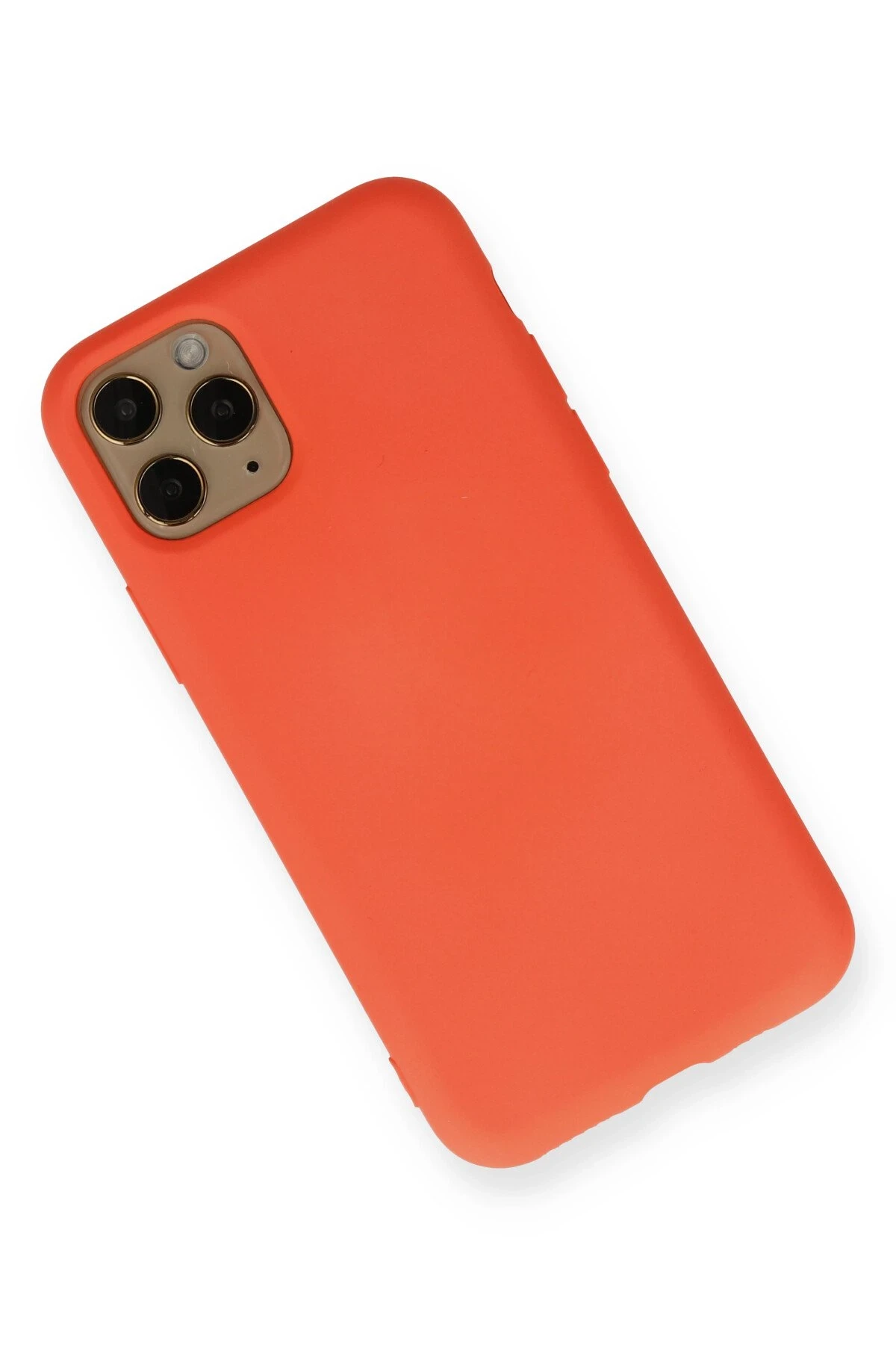 Newface iPhone 11 Pro Kılıf Nano içi Kadife Silikon - Turuncu