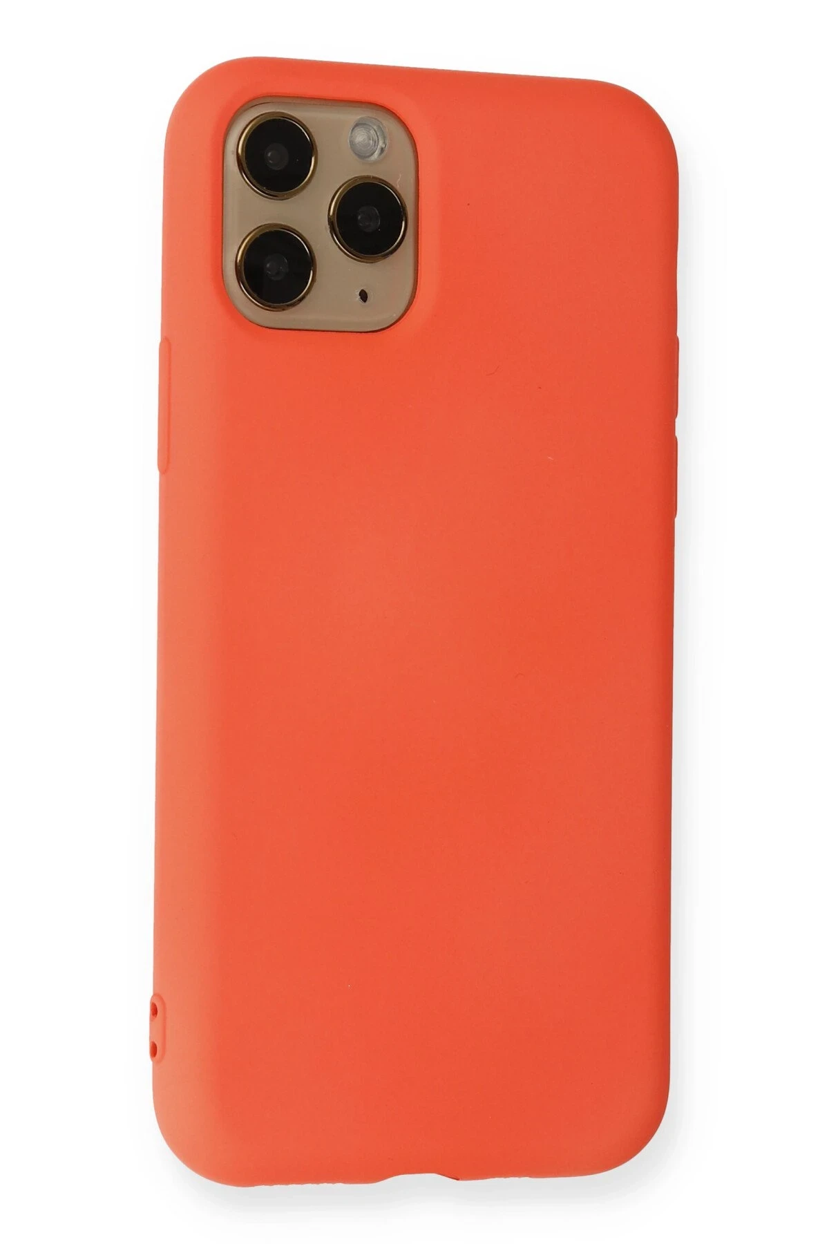 Newface iPhone 11 Pro Kılıf Nano içi Kadife Silikon - Turuncu