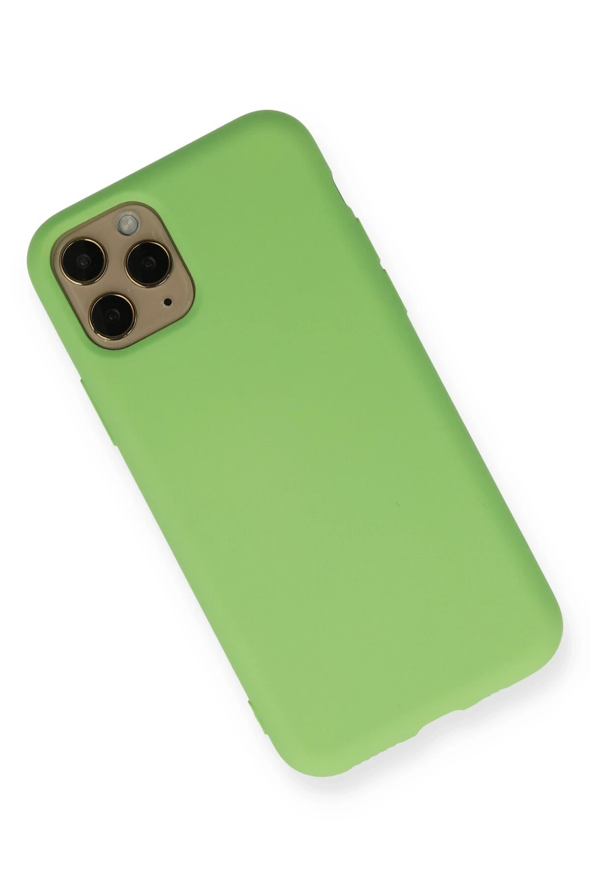 Newface iPhone 11 Pro Kılıf Nano içi Kadife Silikon - Yeşil