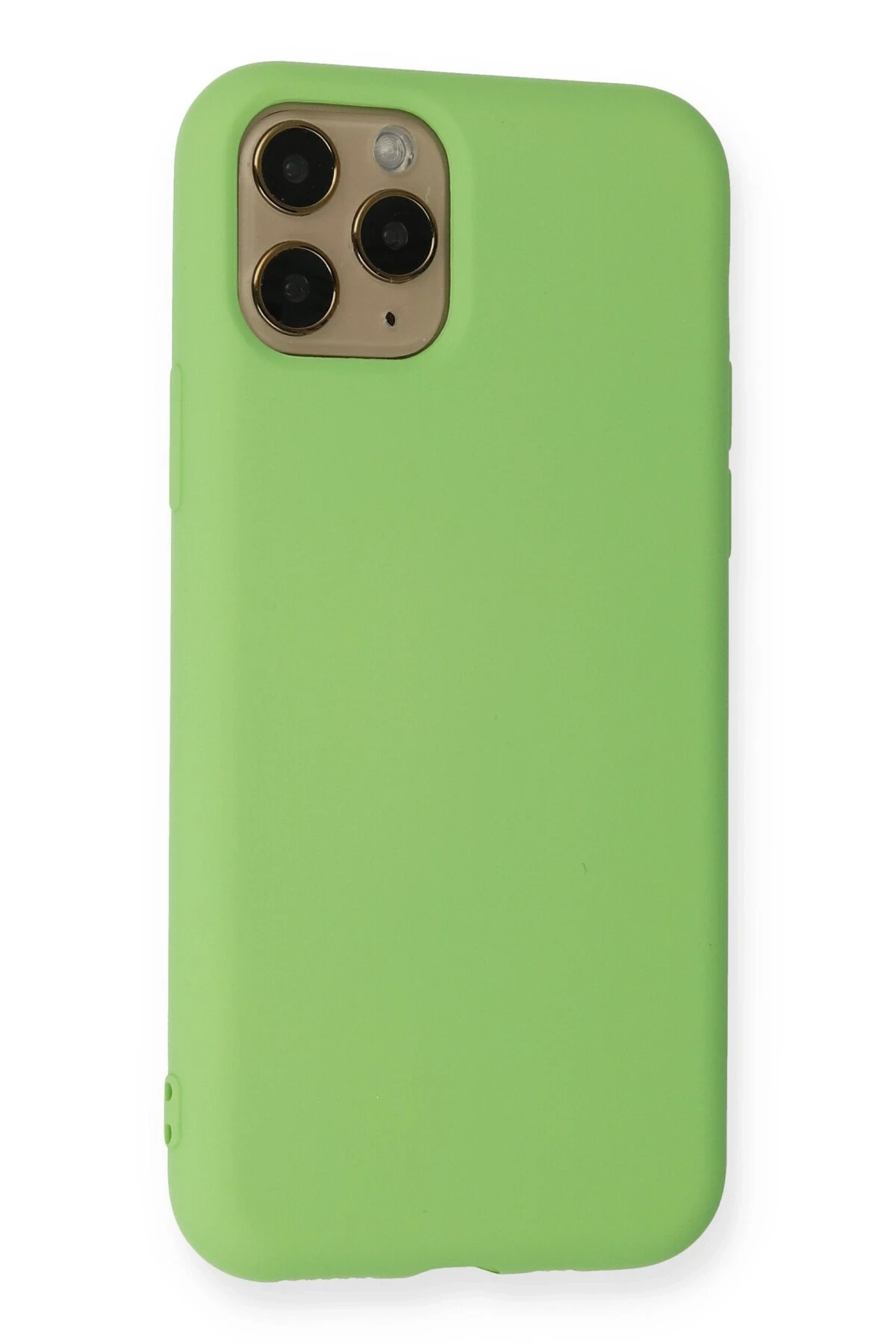 Newface iPhone 11 Pro Kılıf Nano içi Kadife Silikon - Yeşil